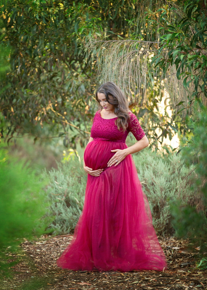 burgundy dress maternity